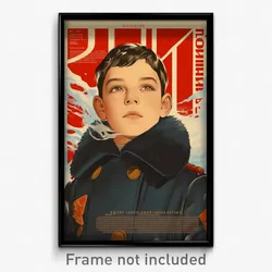 Russian Movie Poster - Boy Feeling Empathy, Idealistic Fur Trim (Art Print)