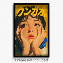 Brazilian Movie Poster - Girl Feeling Aversion, Candid Blue Scrunchie (Print)