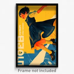 German Movie Poster - Boy Feeling Excitement, Fresh Impossible Dress (Art Print)