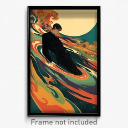 Icelandic Movie Poster - Boy Feeling Enlightened, Buoyant Pinstripe Suit (Print)