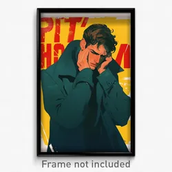 Greek Movie Poster - Boy Feeling Self Loathing, Mellow Winter Coat (Art Print)