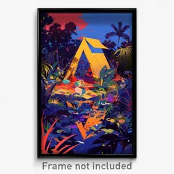 Art Poster - Plush Camp (Psychedelic Trippy Weird 11x17 Print)