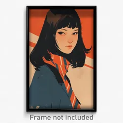 Indonesian Movie Poster - Girl Feeling Spite, Adorable Striped Ribbon (Print)