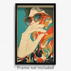 Greek Movie Poster - Man Feeling Lonely, Majestic Brown Framed Eyewear (Print)