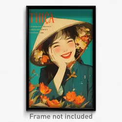 Vietnamese Movie Poster - Girl Feeling Excited, Gentle Tulip Hat (Art Print)