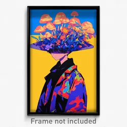 Anime Art Poster - Man Feeling Disbelief Wearing Simple Tulip Hat (Print)