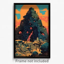 Mexican Movie Poster - Large Acropolis (Mexico Psychedelic Art Retro Film Print)