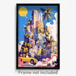 Movie Art Poster - Magnificent Indian City (Psychedelic Retro Weird Film Print)