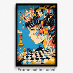 Brazilian Movie Poster - Sky Blue Chess (Brazil Retro Film Art Print)