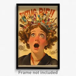 German Movie Poster - Girl Feeling Astonished, Elaborate Multicolored Hairband