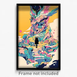 Art Poster - International Resting Place (Psychedelic Trippy Weird Print)