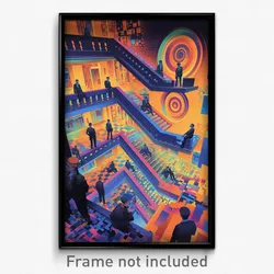Russian Movie Poster - Flickering Stock Trading Floor (Russia Film Art Print)