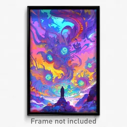 Art Poster - Whimsical Storm (Psychedelic Trippy Weird 11x17 Print)