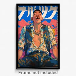 Thai Movie Poster - Man Feeling Focused, Second Hand Blue Vest (Art Print)