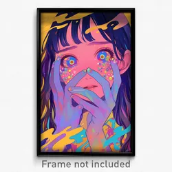 Movie Art Poster - Girl Feeling Depressed, Husky Grey Gloves (Retro Film Print)