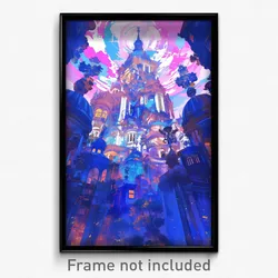 Art Poster - White Budapest (Psychedelic Trippy Weird 11x17 Print)