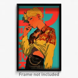 Icelandic Movie Poster - Boy Feeling Ennui, Mysterious High Waist Pants (Print)