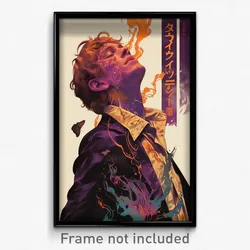 Icelandic Movie Poster - Boy Feeling Eagerness, Violet White Jacket (Art Print)