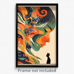 French Movie Poster - Boy Feeling Fondness, Noteworthy Silver Dress (Art Print)