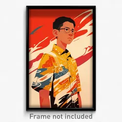 Indonesian Movie Poster - Boy Feeling Bored, Awesome Heart Button (Art Print)
