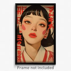 Korean Movie Poster - Girl Feeling Isolated, Whimsical Pink Sailor Collar