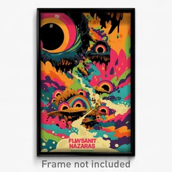 Spanish Movie Poster - Flamboyant Chute (Spain Psychedelic Art Retro Film Print)