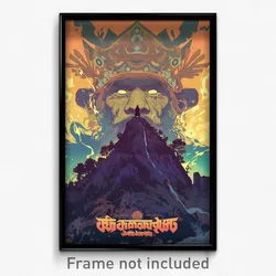 Indonesian Movie Poster - Man Feeling Grumpiness, Made Up Bowl Hat (Art Print)