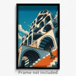 Spanish Movie Poster - Bumpy Spanish Architecture (Spain Retro Film Art Print)