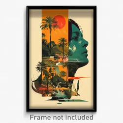 Spanish Movie Poster - Brown Oasis (Spain Psychedelic Art Retro Film Print)