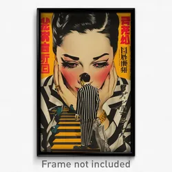 Thai Movie Poster - Man Feeling Embarrassment, Pricey Vertical Striped Dress