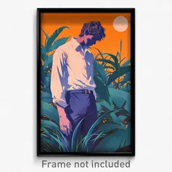 Spanish Movie Poster - Boy Feeling Nostalgic, Violet White Pants (Art Print)