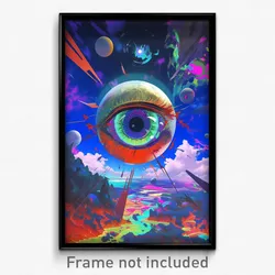 Movie Art Poster - Silly View (Psychedelic Trippy Retro Cartoon Film Print)