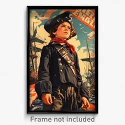 German Movie Poster - Boy Feeling Discombobulated, Imaginative Pirate Hat