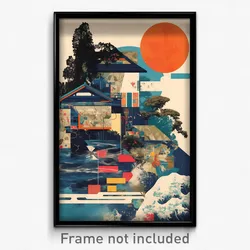 Icelandic Movie Poster - Spotted Inn (Iceland Psychedelic Art Retro Film Print)
