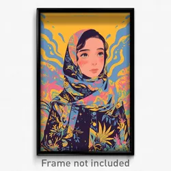 Indonesian Movie Poster - Girl Feeling Pleased, Outlandish Shared Scarf (Print)