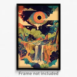 Brazilian Movie Poster - Watery Dike (Brazil Psychedelic Art Retro Film Print)