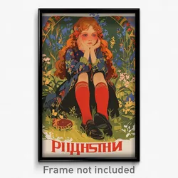 Russian Movie Poster - Girl Feeling Tenderness, Classic Red Socks (Art Print)