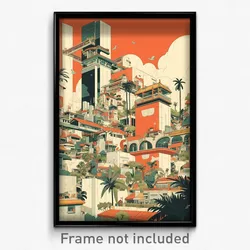 Indonesian Movie Poster - Crazy Anime Architecture (Indonesia Film Art Print)