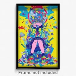 Anime Art Poster - Woman Feeling Dominant, Kaleidoscopic Sailor Hat (Print)