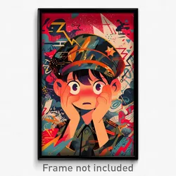 Vietnamese Movie Poster - Boy Feeling Cowardly, Quirky Peaked Cap (Art Print)