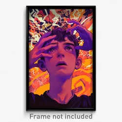 Brazilian Movie Poster - Boy Feeling Disbelief, Amazing Purple Headwear (Print)