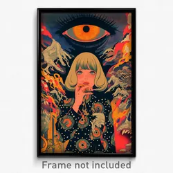 German Movie Poster - Plush School (Germany Psychedelic Art Retro Film Print)