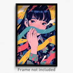 Indonesian Movie Poster - Girl Feeling Embarrassment, Interesting Blue Ribbon