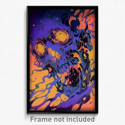 Art Poster - Square Darkness (Psychedelic Trippy Weird 11x17 Cartoon Print)