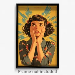 Spanish Movie Poster - Woman Feeling Anxious, Superb Short Dress (Art Print)