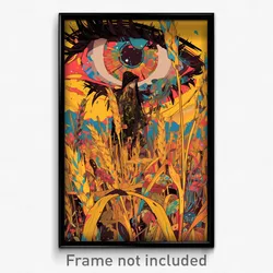 Art Poster - Black Grass (Psychedelic Trippy Weird 11x17 Print)