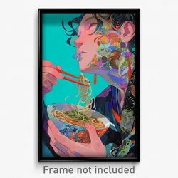 Art Poster - Upbeat Ramen (Psychedelic Trippy Weird 11x17 Print)
