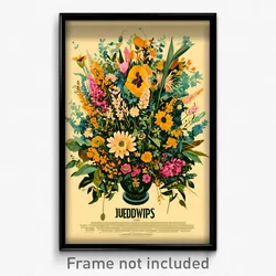 Hebrew Movie Poster - Flowery Budapest (Israel Psychedelic Art Retro Film Print)