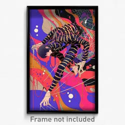 Art Poster - Man Feeling Obstinate Wearing Webbed Ribbed Leotard (Art Print)