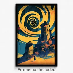German Movie Poster - Dramatic Silo (Germany Psychedelic Art Retro Film Print)